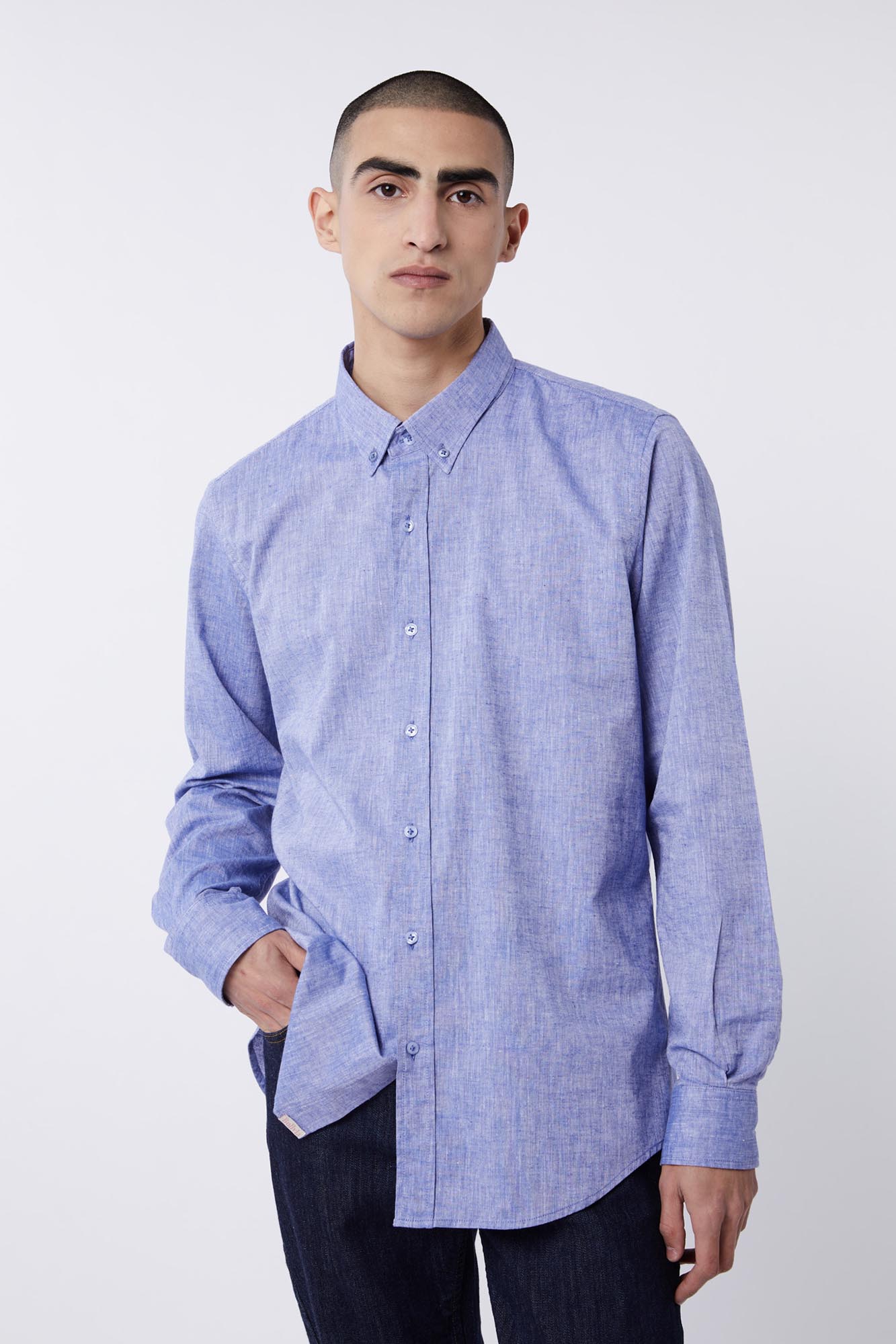 CAMISA RAS LINO