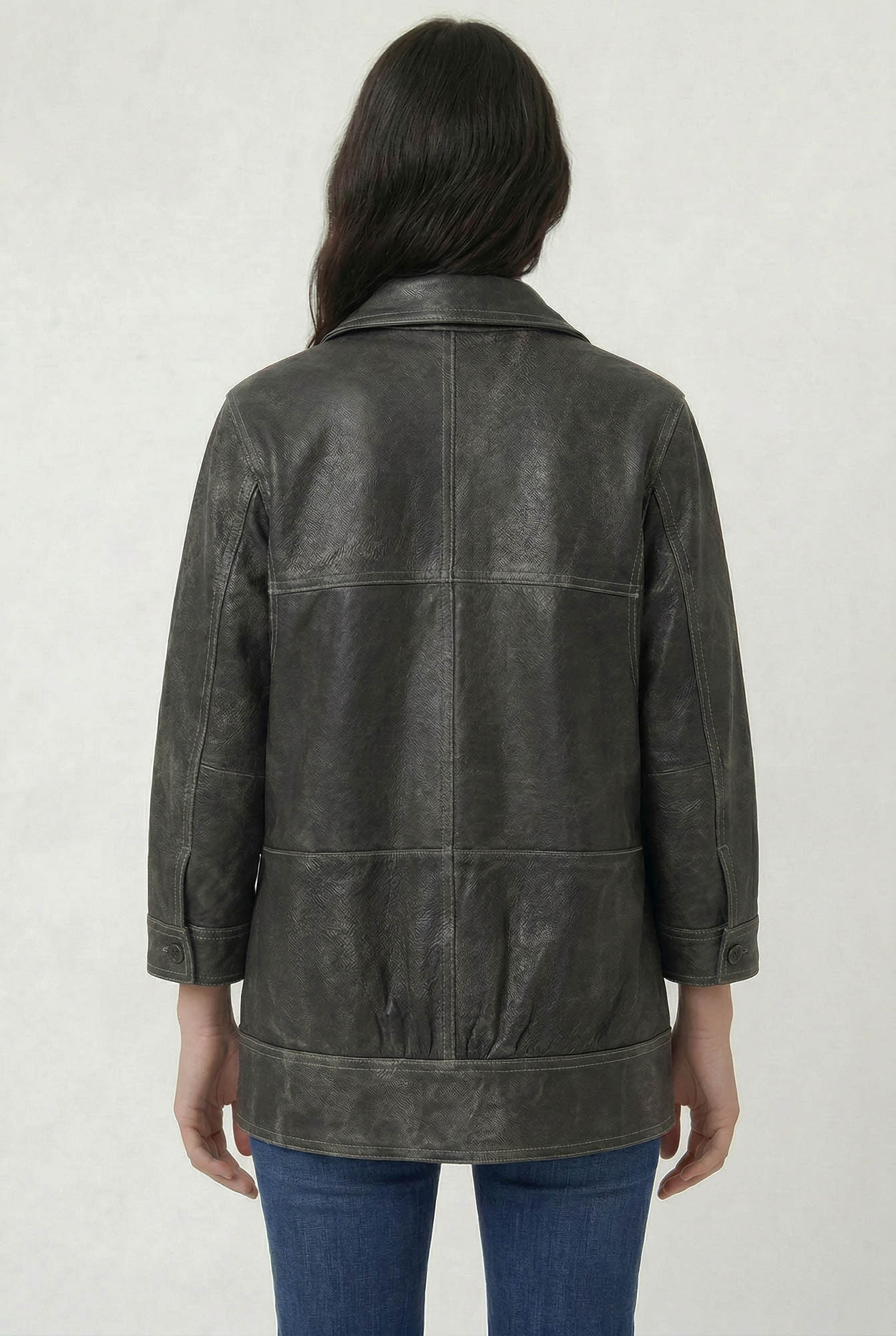 DWP253202-27 - CAMPERA DE CUERO BRUCK VINTAGE
