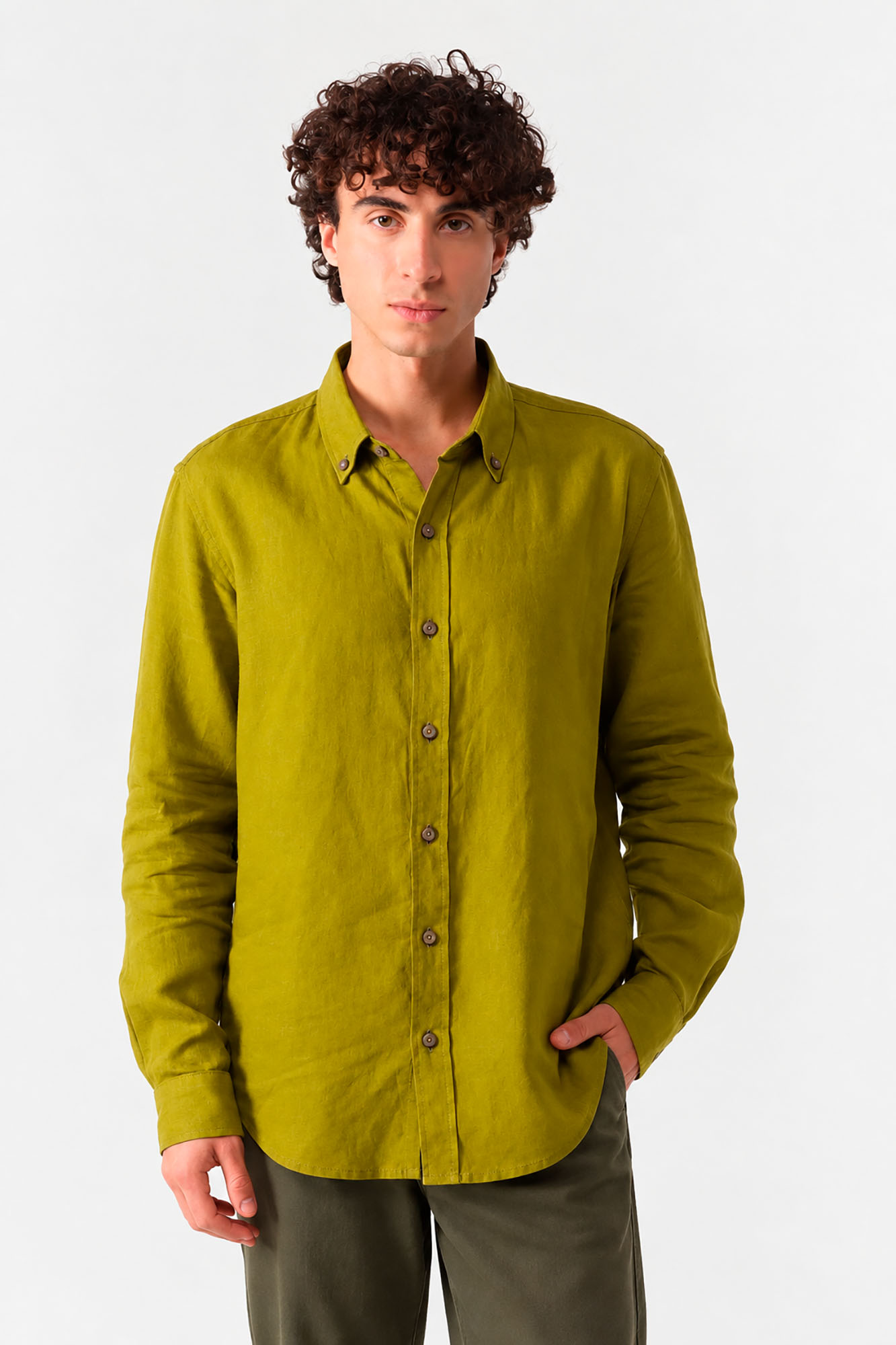 CAMISA RAS LINO